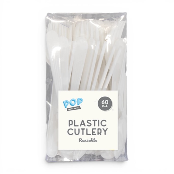 Wholesale Plastic White Cutlery 60pk | Wholesale Direct Wholesale Plastic White Cutlery 60pk | Wholesale Direct