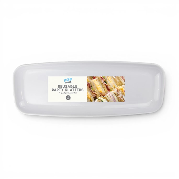 Wholesale Reusable Plastic Platters 2pk | Wholesale Direct Wholesale Reusable Plastic Platters 2pk | Wholesale Direct
