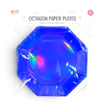 Wholesale Metallic Octagon Paper Plates 8pk | Wholesale Direct