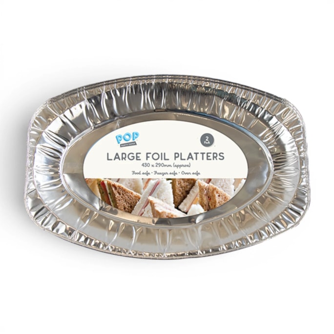 Wholesale Large Foil Platters 2pk | Wholesale Direct