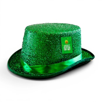 Wholesale St. Patrick's Day Green Glitter Top Hat 11cm x 11.5cm | Wholesale Direct