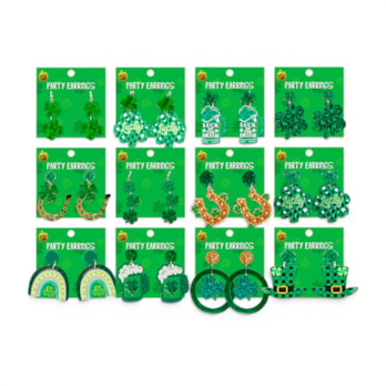 Wholesale St. Patrick's Day Adult Metal Earrings in CDU | Wholesale Direct Wholesale St. Patrick's Day Adult Metal Earrings in CDU | Wholesale Direct