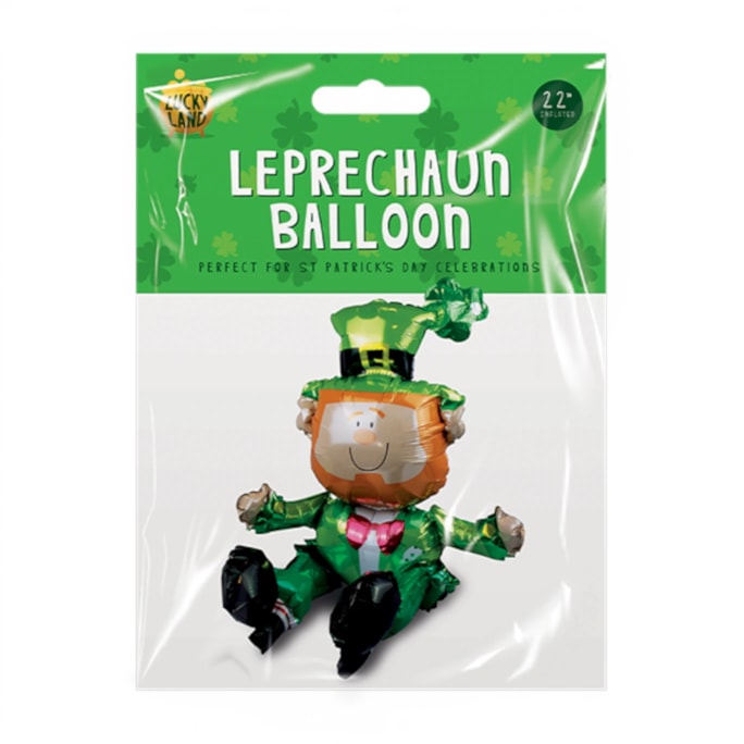 Wholesale St. Patrick's Day Sitting Leprechaun Balloon 22" | Wholesale Direct