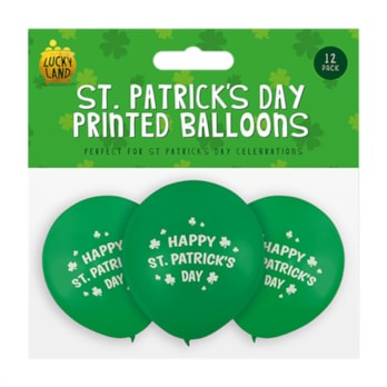 Wholesale St. Patrick's Day Printed Balloons 9" 12 Pack | Wholesale Direct Wholesale St. Patrick's Day Printed Balloons 9" 12 Pack | Wholesale Direct