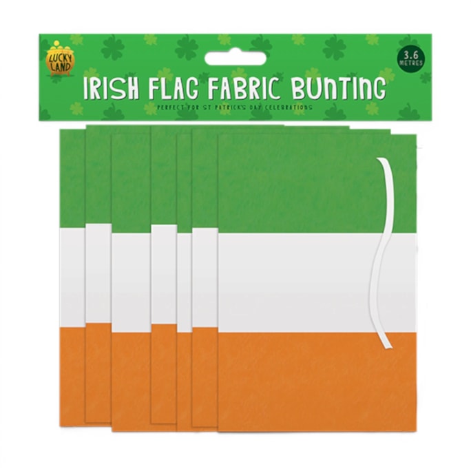 Wholesale Irish Flag Fabric Bunting 3.6m | Wholesale Direct