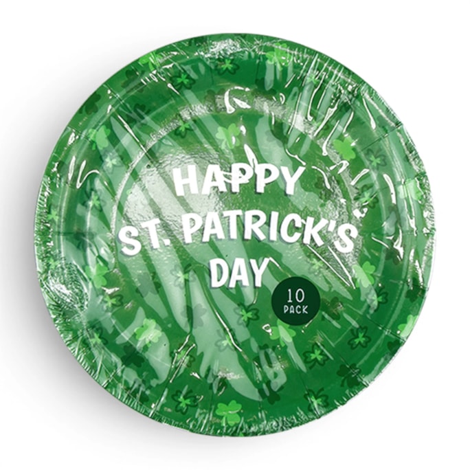 Wholesale St. Patrick's Day Paper Plates 22.5cm 10pk | Wholesale Direct