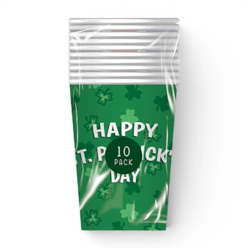 Wholesale St. Patrick's Day Paper Cups 270ml 10pk | Wholesale Direct