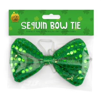 Wholesale St. Patrick's Day Sequin Bow Tie | Wholesale Direct Wholesale St. Patrick's Day Sequin Bow Tie | Wholesale Direct