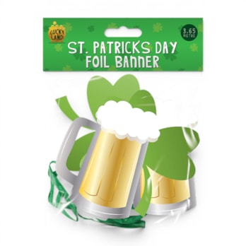Wholesale St. Patrick's Day Foil Banner 3.65m | Wholesale Direct