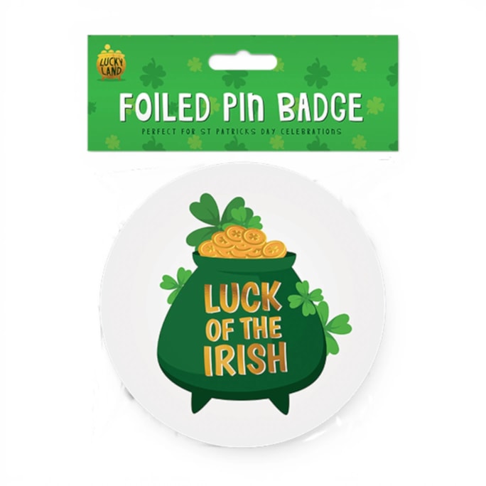 Wholesale St. Patrick's Day Foiled Pin Badge | Wholesale Direct