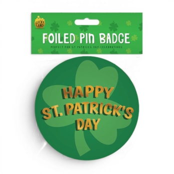 Wholesale St. Patrick's Day Foiled Pin Badge | Wholesale Direct