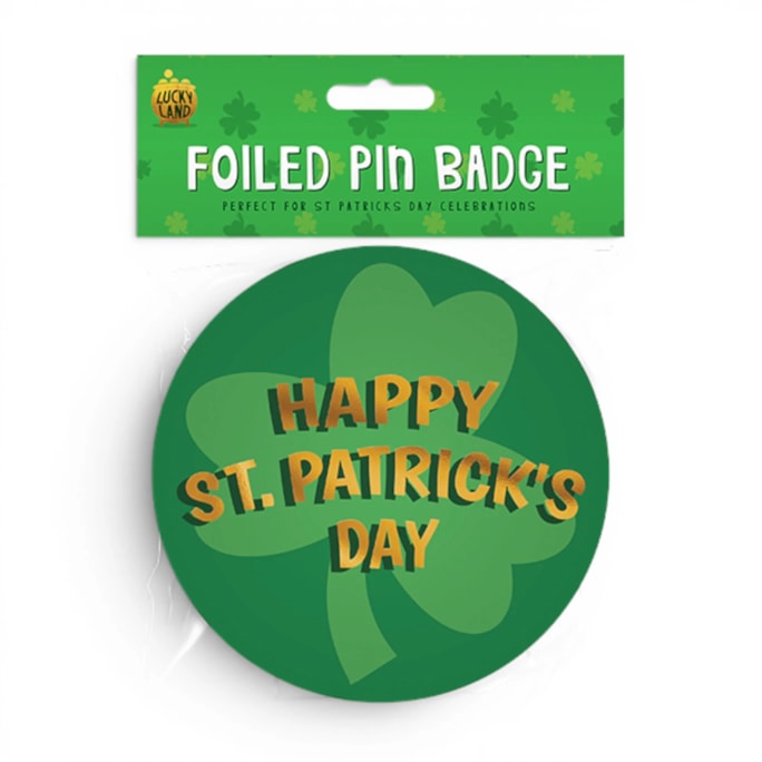 Wholesale St. Patrick's Day Foiled Pin Badge | Wholesale Direct