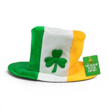 Wholesale Irish Tricolour Plush Top Hat | Wholesale Direct