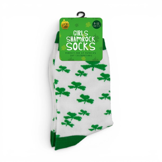 Wholesale St. Patrick's Day Girls Shamrock Socks | Wholesale Direct