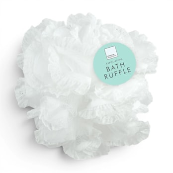 Wholesale Exfoliating White Bath Ruffle | Wholesale Direct