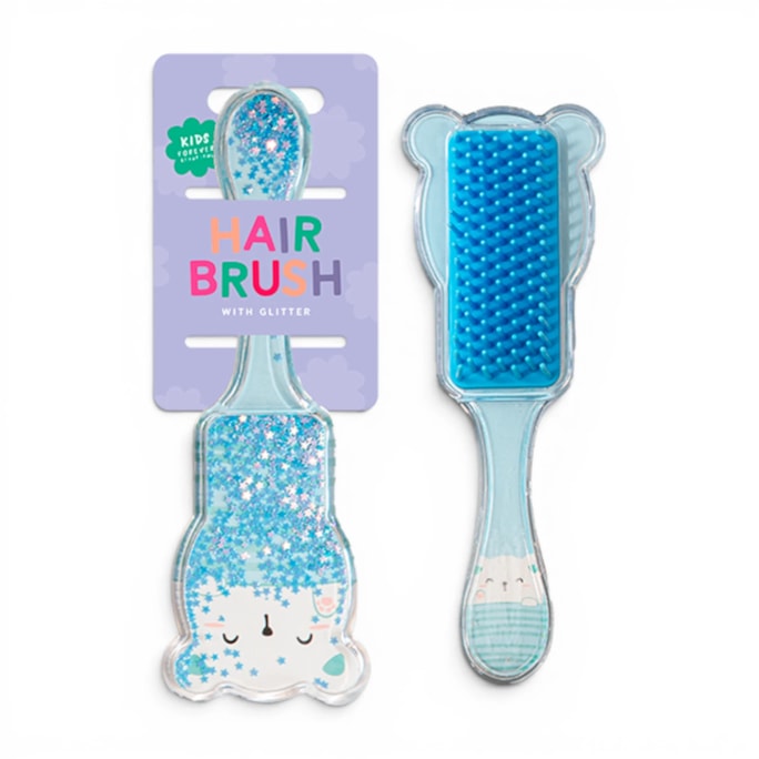 Wholesale Kids Glitter Animal Hairbrush 17cm | Wholesale Direct