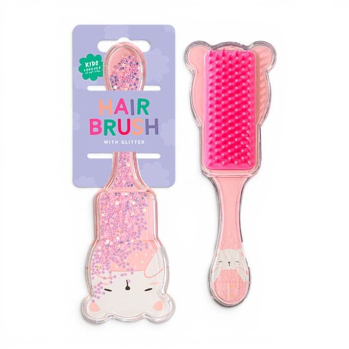 Wholesale Kids Glitter Animal Hairbrush 17cm | Wholesale Direct