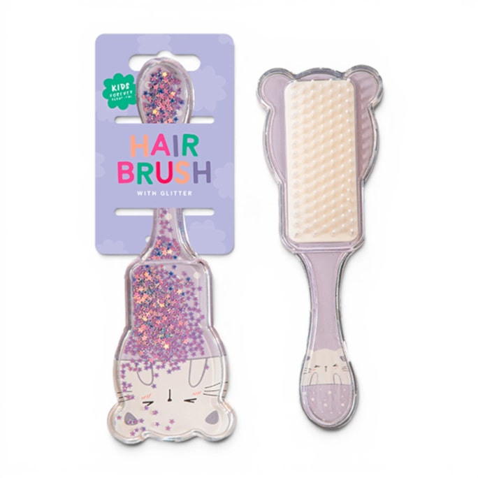 Wholesale Kids Glitter Animal Hairbrush 17cm | Wholesale Direct