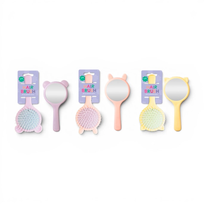 Wholesale Animal Shaped Hairbrush with Mirror 16.5cm | Wholesale Direct