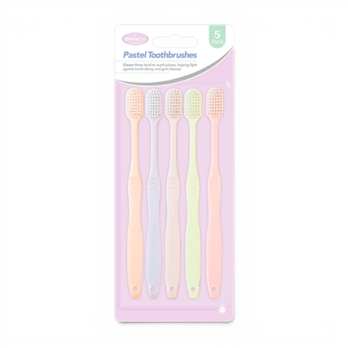 Wholesale Pastel Toothbrushes 5pk | Wholesale Direct Wholesale Pastel Toothbrushes 5pk | Wholesale Direct