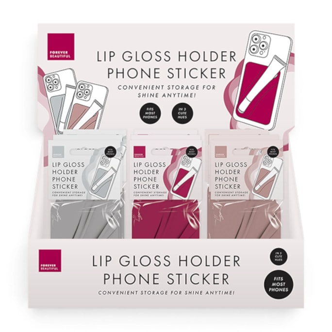 Wholesale Lip Gloss Phone Holder Sticker CDU | Wholesale Direct Wholesale Lip Gloss Phone Holder Sticker CDU | Wholesale Direct