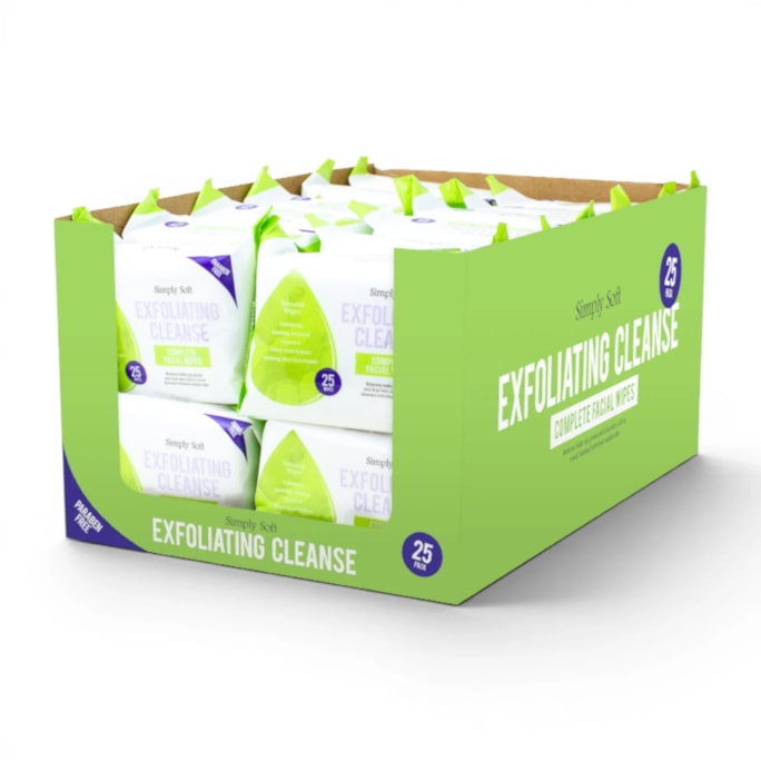 Wholesale Exfoliating Cleanse Facial Wipes 25pk CDU | Wholesale Direct Wholesale Exfoliating Cleanse Facial Wipes 25pk CDU | Wholesale Direct
