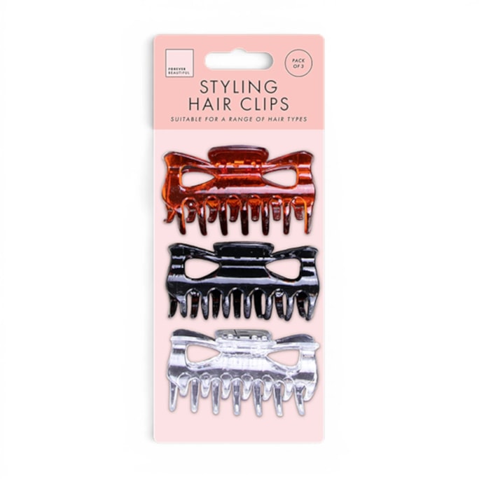 Wholesale Hair Claw Clips 3pk | Wholesale Direct