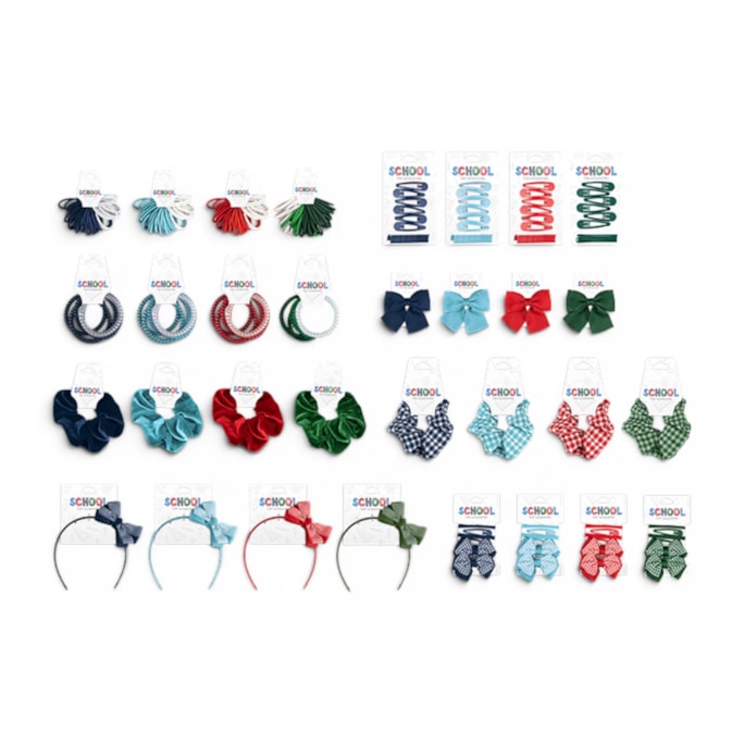 Wholesale Kids School Colours Hair Accessories FSDU | Wholesale Direct Wholesale Kids School Colours Hair Accessories FSDU | Wholesale Direct