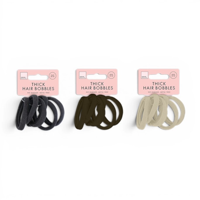 Wholesale Large Thick Rolled Hair Bobbles 20pk | Wholesale Direct