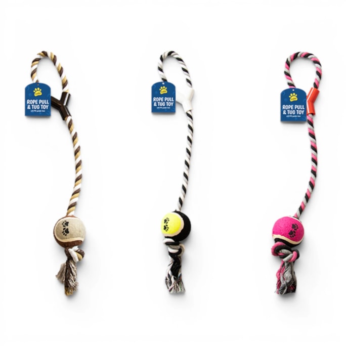 Wholesale Rope Dog Tugger Toy With Ball | Wholesale Direct