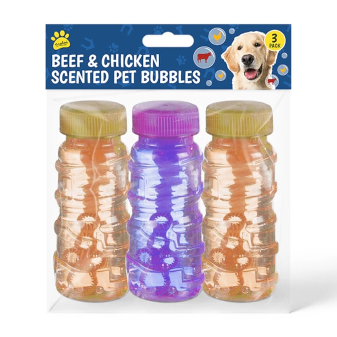 Wholesale Beef & Chicken Scented Pet Bubbles 3pk | Wholesale Direct