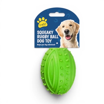 Wholesale Rubber Squeaky Rugby Ball Dog Toy | Wholesale Direct