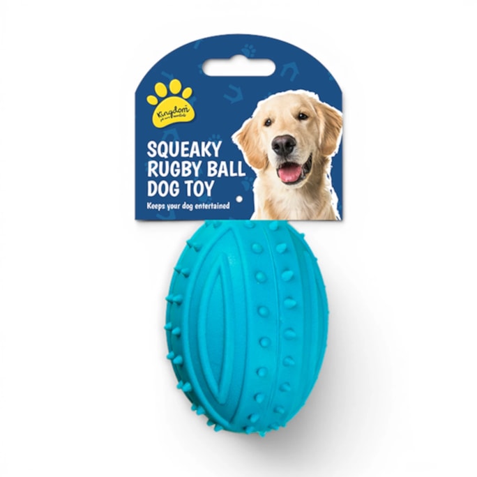 Wholesale Rubber Squeaky Rugby Ball Dog Toy | Wholesale Direct