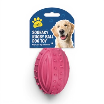 Wholesale Rubber Squeaky Rugby Ball Dog Toy | Wholesale Direct