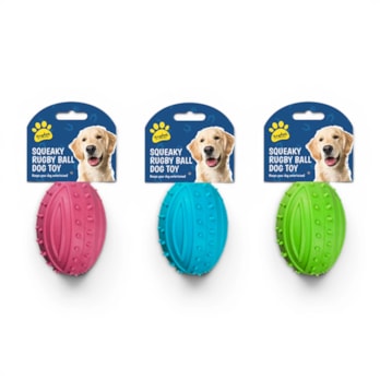 Wholesale Rubber Squeaky Rugby Ball Dog Toy | Wholesale Direct Wholesale Rubber Squeaky Rugby Ball Dog Toy | Wholesale Direct