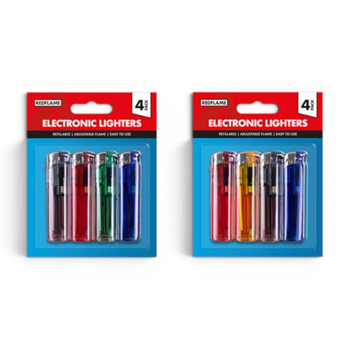 Wholesale Refillable Lighters - 4 Pack | Wholesale Direct