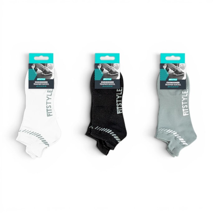 Wholesale Unisex Cushioned Trainer Socks 3 Asst Sizes | Wholesale Direct