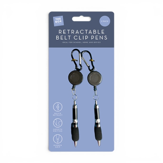 Wholesale Retractable Belt Clip Pen - 2 Pack | Wholesale Direct