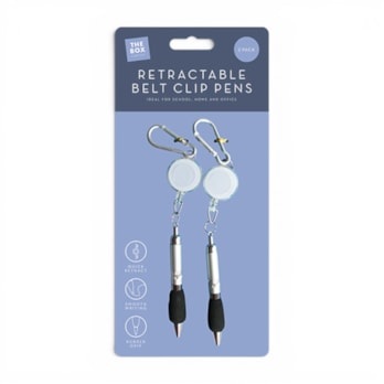 Wholesale Retractable Belt Clip Pen - 2 Pack | Wholesale Direct