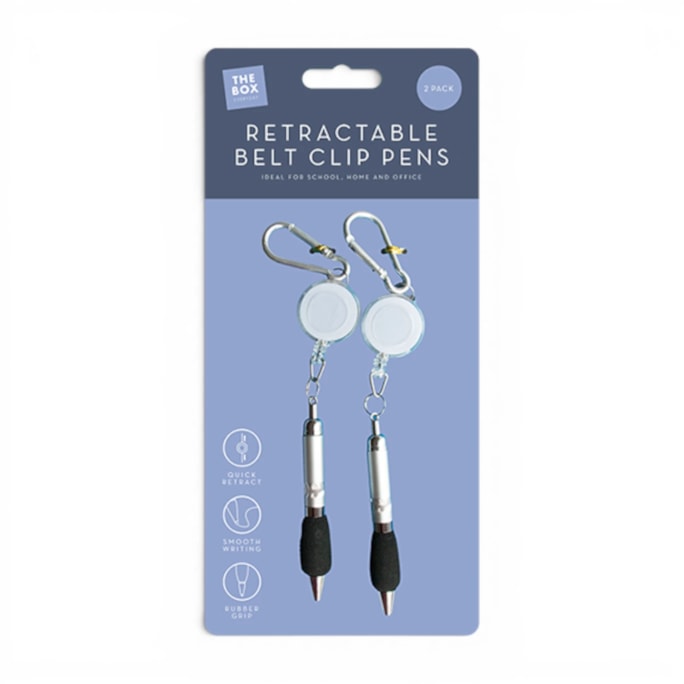 Wholesale Retractable Belt Clip Pen - 2 Pack | Wholesale Direct