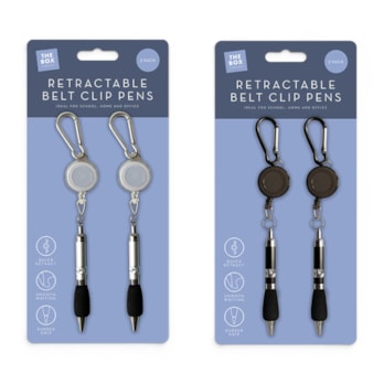 Wholesale Retractable Belt Clip Pen - 2 Pack | Wholesale Direct