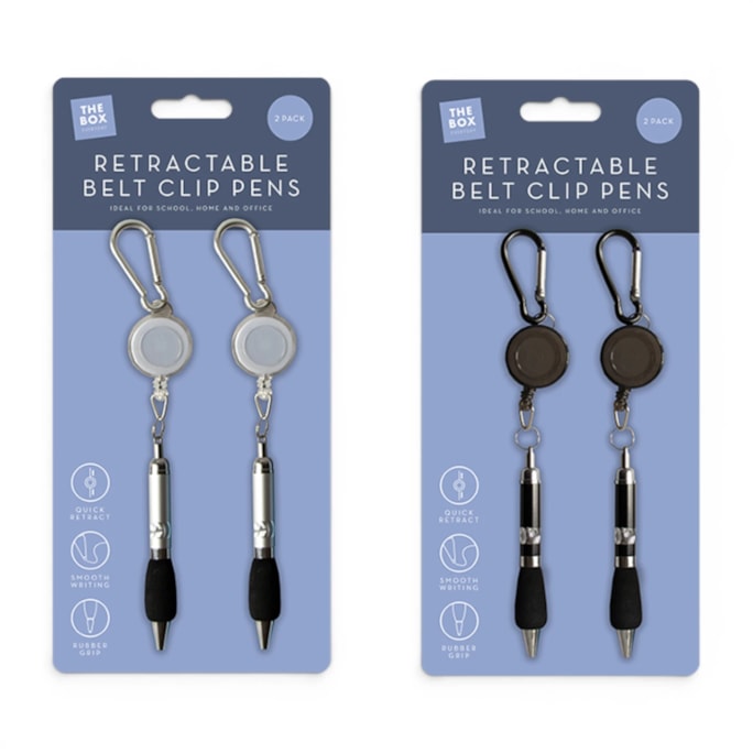 Wholesale Retractable Belt Clip Pen - 2 Pack | Wholesale Direct