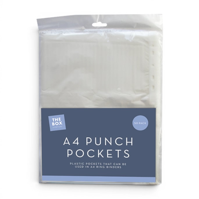 Wholesale A4 Punch Pockets - 50 Pack | Wholesale Direct