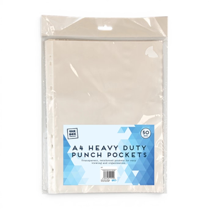 Wholesale A4 Heavy Duty Punch Pockets 50pk | Wholesale Direct Wholesale A4 Heavy Duty Punch Pockets 50pk | Wholesale Direct