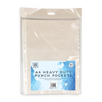 Wholesale A4 Heavy Duty Punch Pockets 50pk | Wholesale Direct