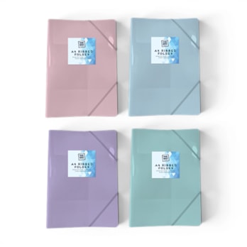 Wholesale Pastel A4 Ribbed Elasticated Folder | Wholesale Direct