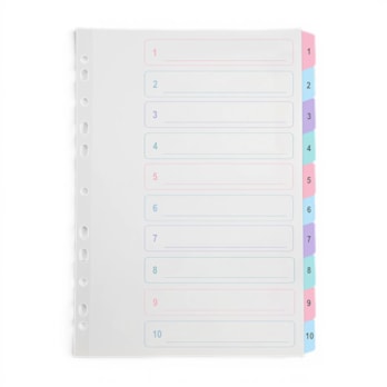Wholesale Pastel A4 Multicoloured Indexes - 10 Pages | Wholesale Direct