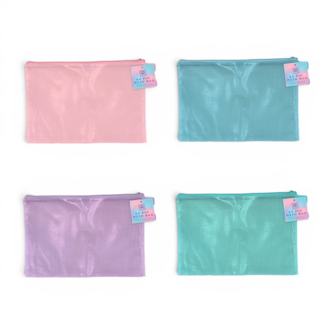 Wholesale Pastel A4 PVC Mesh Bag CDU | Wholesale Direct
