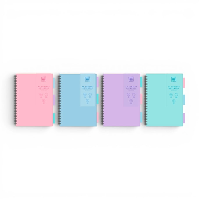 Wholesale A4 PP Subject Notebook - 200 pages - 80gsm | Wholesale Direct