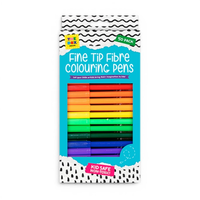 Wholesale Fine Tip Fibre Colouring Pens 50pk | Wholesale Direct